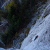 Ninja moves on the P2 5.11 slab. <br>
<br>
Photo: Corey Gargano