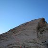 Looking up at Pitch 7.  The last pitch of technical climbing.