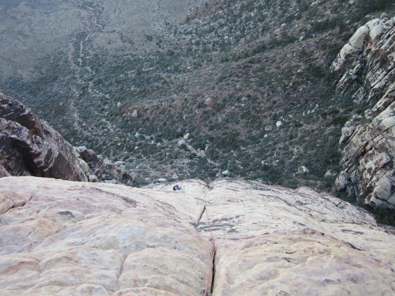 Looking down at Pitch 7.