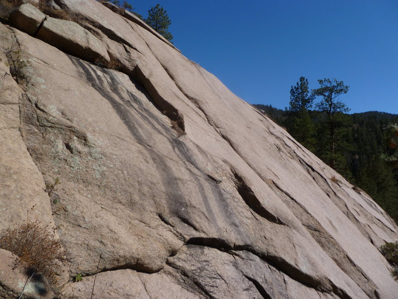 A side view of the climb.