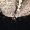 Crux on the second pitch. Amazing hand and fist jams! This climb rules