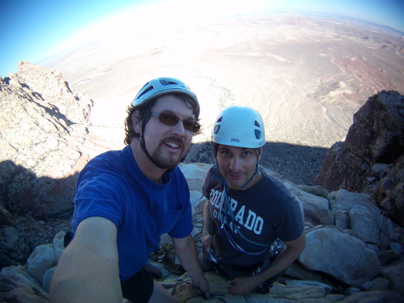 Steve D and I. Red Rocks, Nevada October 19th-23rd 2013. Frogland. 5.8<br>
