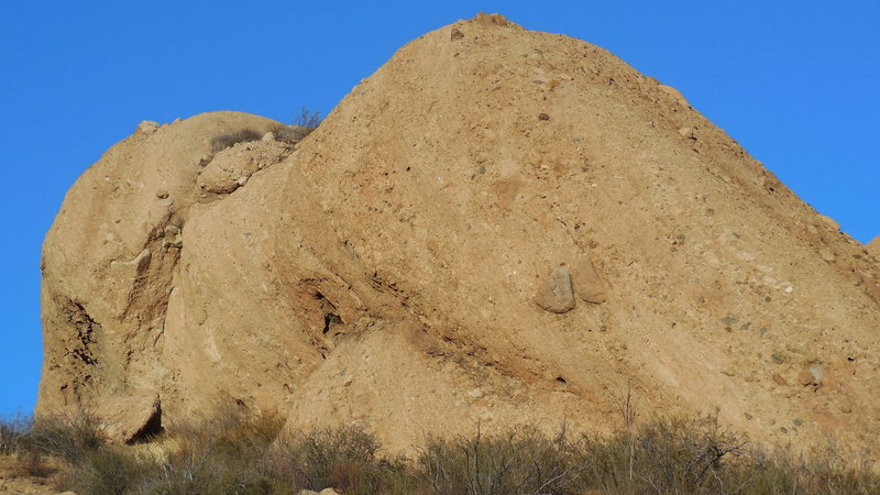 West face of the Hatchery. This area offers single pitch climbing on steep to overhanging rock festooned with knobs, inclusions and pockets.