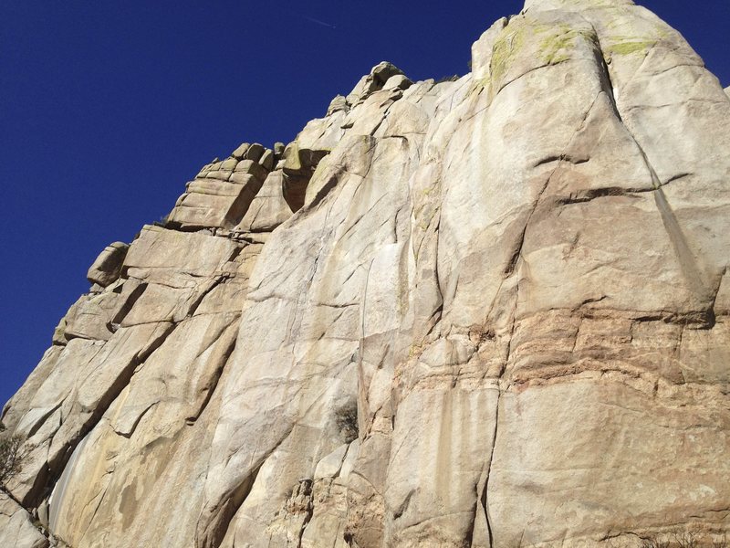 Home sweet home.  The flying buttress and middle section of Granite Mountain contains many classic lines and linkups