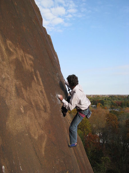 CB working the crux 