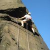 About to move right round the overlap on Himmelswillen (photo by Phil Ashton)