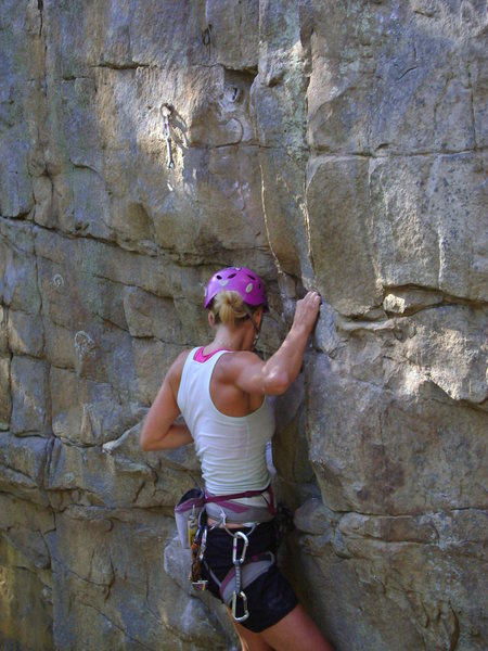 Making the clip on Narcissism (5.10b)