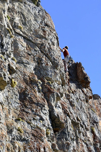 Just past the crux