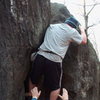 my first ever boulder problem,same day as Matt