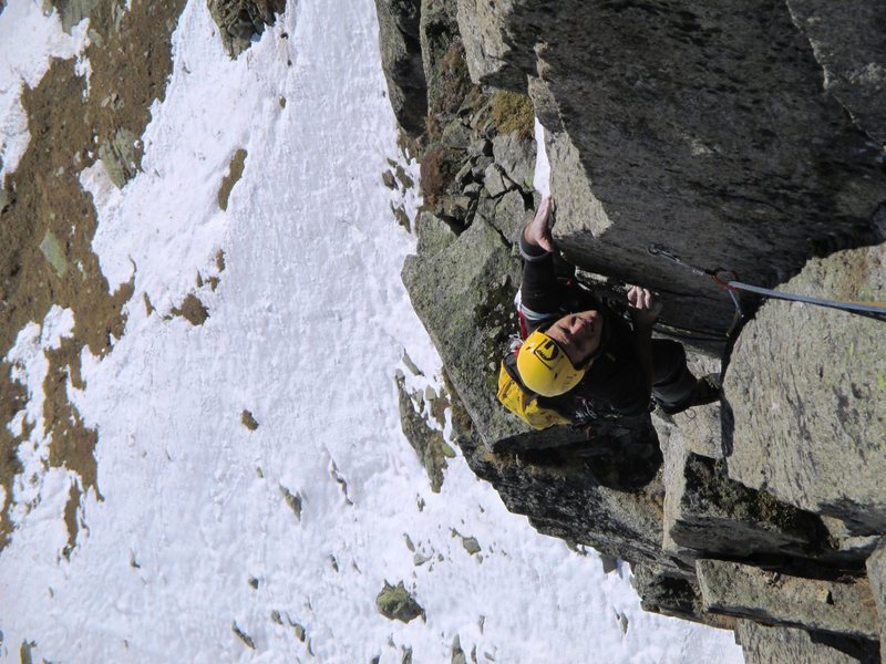 Valerie N. in pitch four of Millius (6b+)