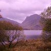Looking across Buttermere Lake to Honister Crag. Fall day 