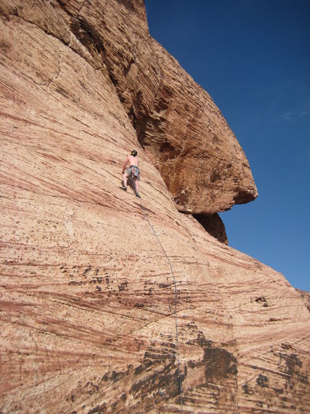 After the crux (frist 2 bolts) it gets much easier.