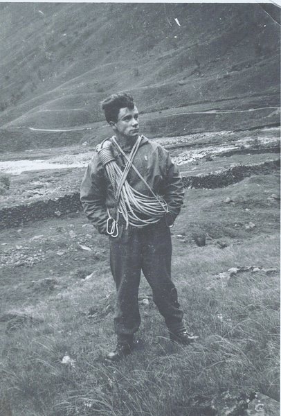 Styhead Pass 1954. Nailed boots. 