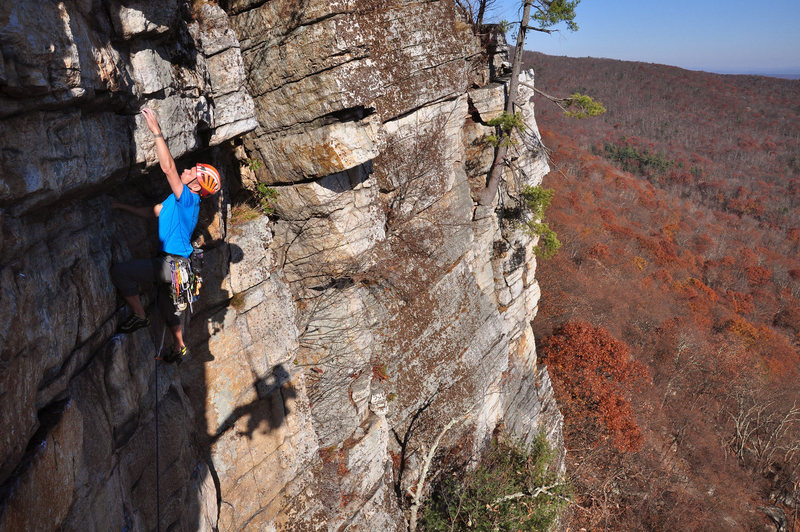 Josh Byford nearing the top.