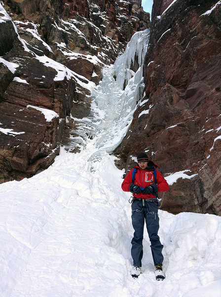 Finishing up the climb.