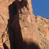 Climbers high on Moonlight Buttress