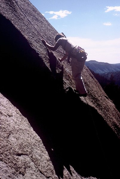 Some 5.9+ friction follows the difficult step...