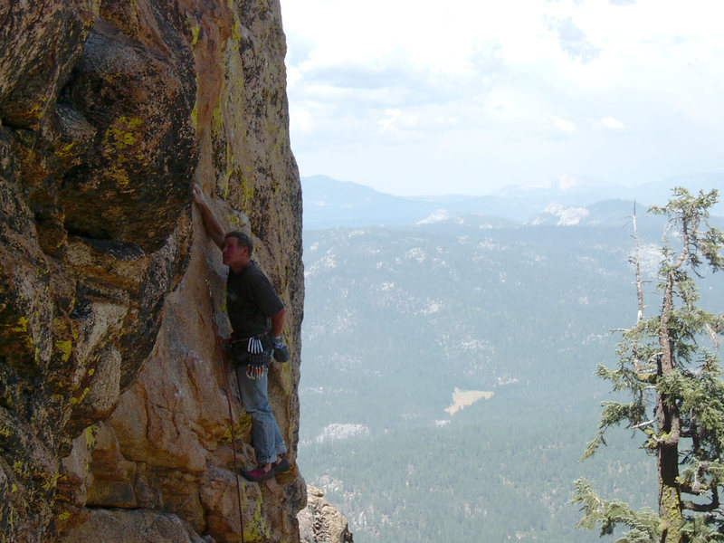 Mike Arechiga on, Little Kala. 5.11b, High Eagle Dome.