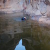 Free bath! Last big swim to get out of the canyon. 