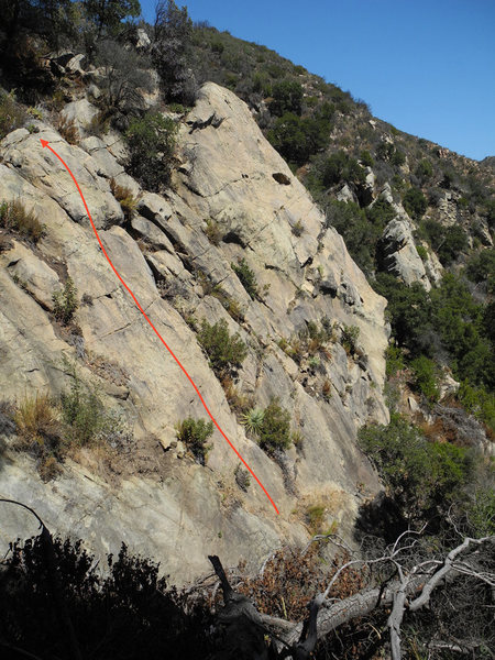 Topo for Labrador Cupcakes, on the Fun in the Sun Wall, Rattlesnake Canyon.