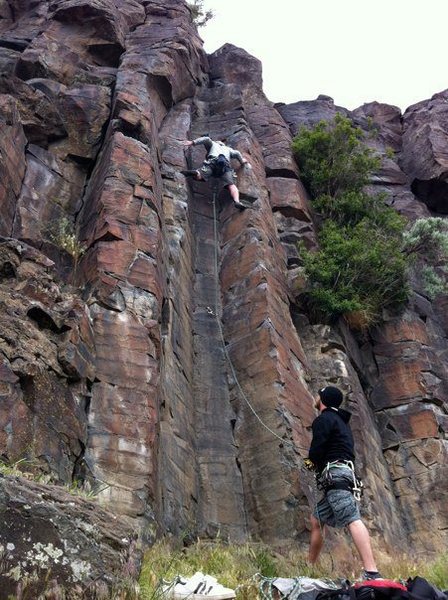 Lead climbing Fat Ankles.  Tons of fun with tons of stemming.