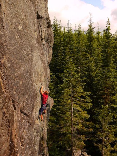 Mike Dobie leading "Outsourced" 12a<br>
photo by D. Kralovic