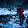 Saco river crossing on approach to Shoestring Gully, Mt. Webster (WI2).