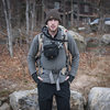 Gearing up for Pinnacle Gully (WI3), Huntington Ravine, Mount Washington, New Hampshire.