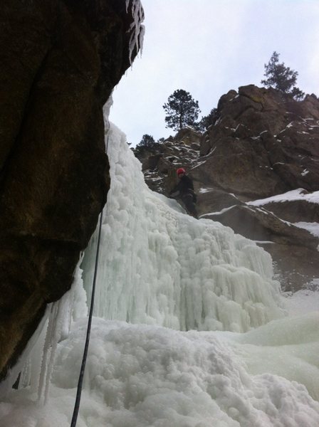 Taking a TR lap on the falls. Two short, easy steps take you to the top, 11/8/13.