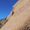 Cruising up "Hyperion" on the south face of the Elephant Head.