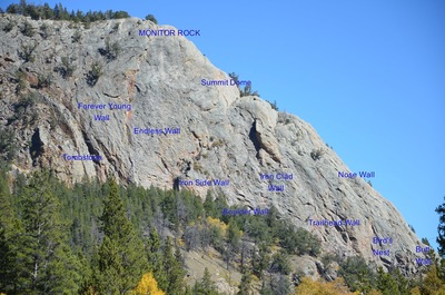 A sunny view of the Monitor from the west.