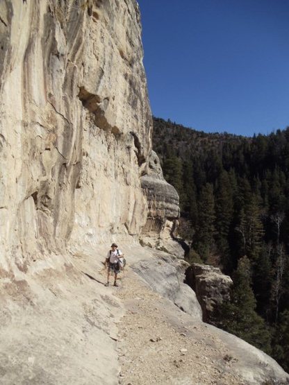 This is the approach ledge to the upper (3rd) tier routes. Not suitable for dogs or children.