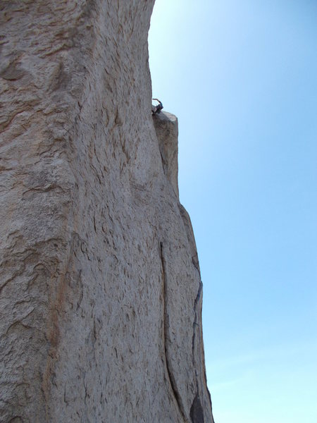 Lowering back into shade after drilling in the Equatorial sun.  