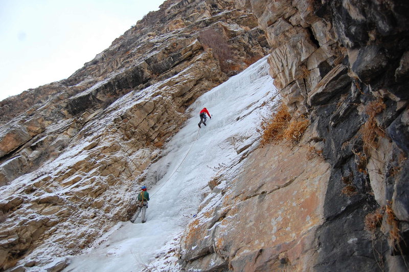 Photographer thought it was cool to angle the camera... Instagram techniques don't work. Fall is steeper than it looks.  