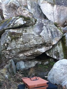 North side of the Cave Boulder.