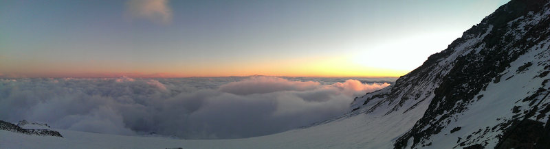 Sunset from Camp Muir on late Sept. 2013