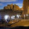 Full moon at Smith Rock (1 minute exposure)