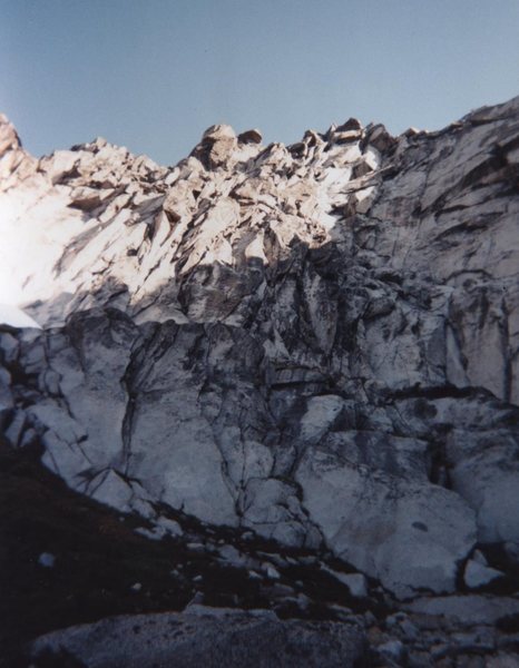 South Headwall, taken from the base of the wall.