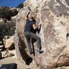 Fingers still on the scissors, mid crux