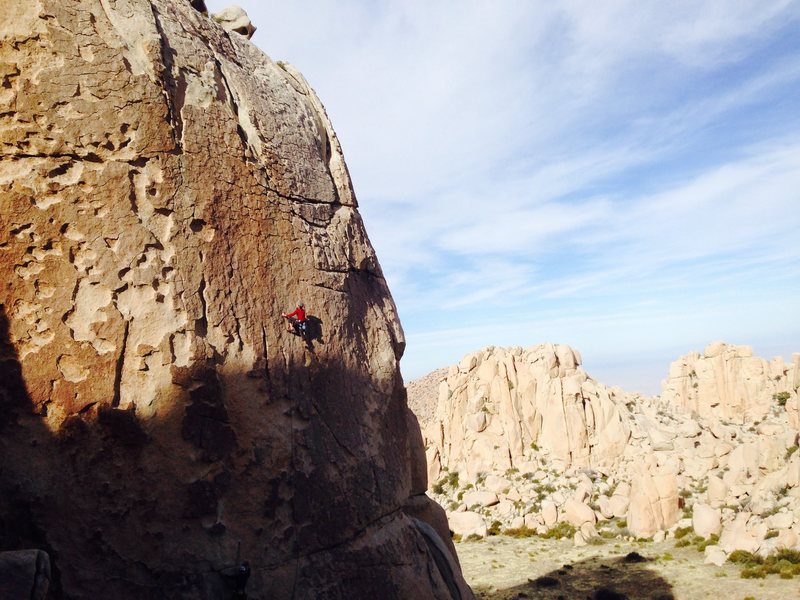 Climber on Borderline (5.10a/b)