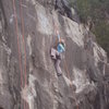 Heading into the crux before the anchors.