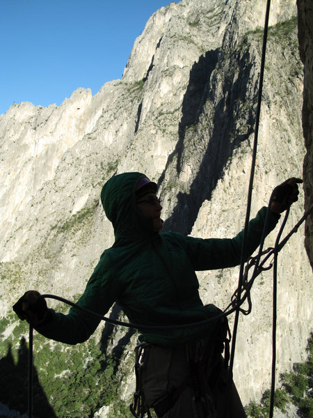 Setting up the rappel