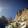 Aaron L and Timmy O - at Sky Pond RMNP. December 2013.<br>
 