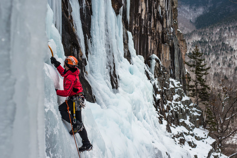 Me leading Cave Route in the Amphitheater at Frankenstein. Joe Klementovich photo