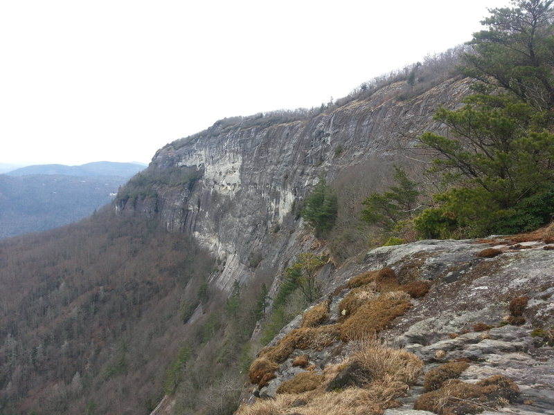 Southeast face on a rainy day. 