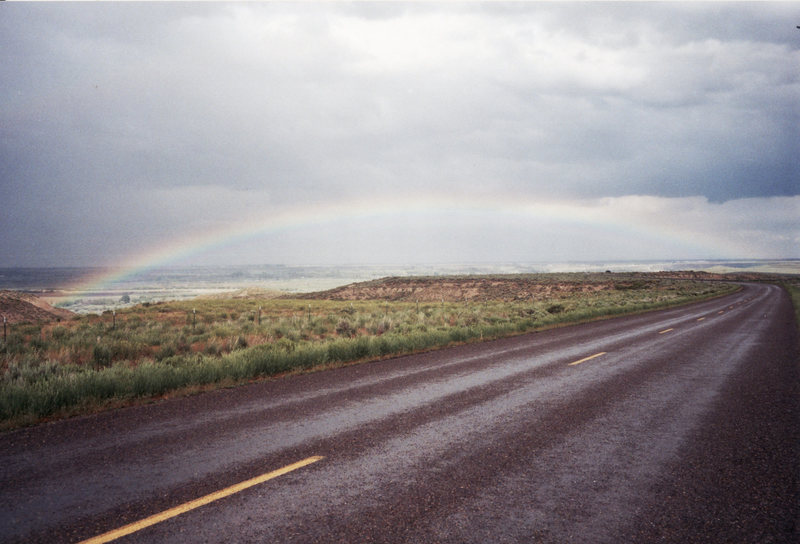 Rainbow over Antelope Island, Utah