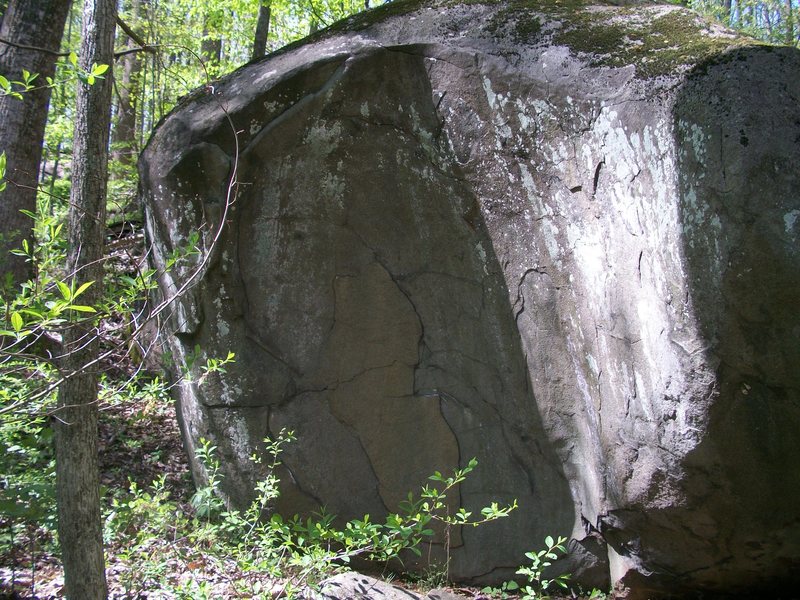 Solar Sail (V6) off of Rt. 72 near Mt. Gretna.  Joel Terretti first ascent early 2000's.  This is a four star line for the area.  