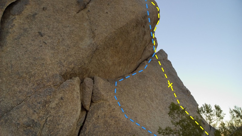 This is the alternate start to this route up to the horn.  This actually wasn't a bad first trad lead for someone :)