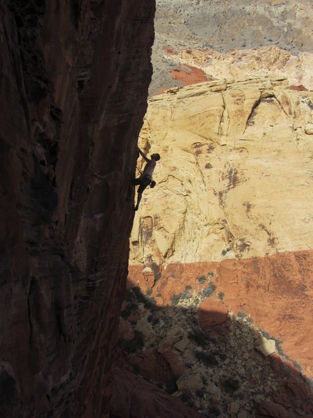 Brian on the arete of Lunatic.