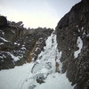 Mike Walley on 1st pitch of the Ribbon.  Ouray, Colorado Sat January 25th 2014